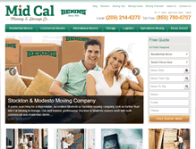 Tablet Screenshot of midcalmoving.com